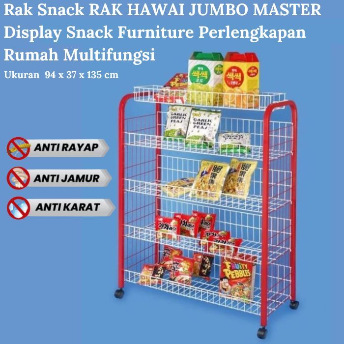 Rak Snack RAK HAWAI JUMBO MASTER Display Snack Furniture Perlengkapan Rumah Multifungsi