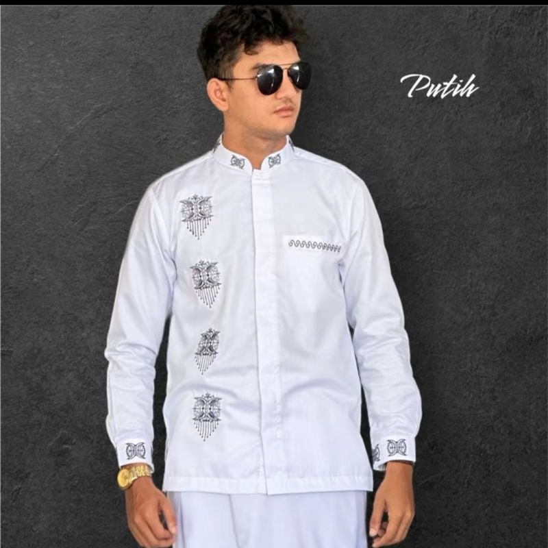 Baju koko motif bordir pintu Aceh Original