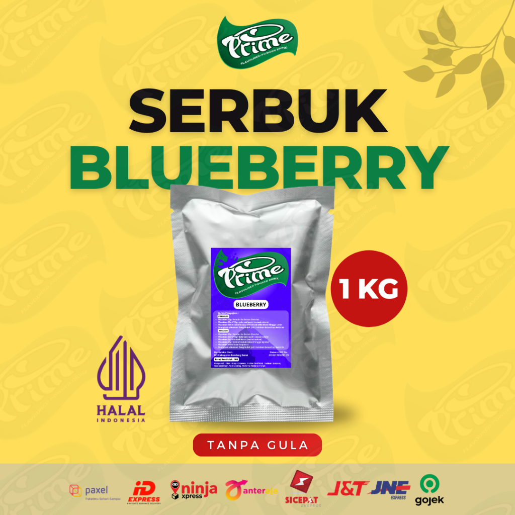 

Powder Prime Rasas Blueberry / Bubuk Minuman Tanpa Gula 1 kg - BLUEBERRY