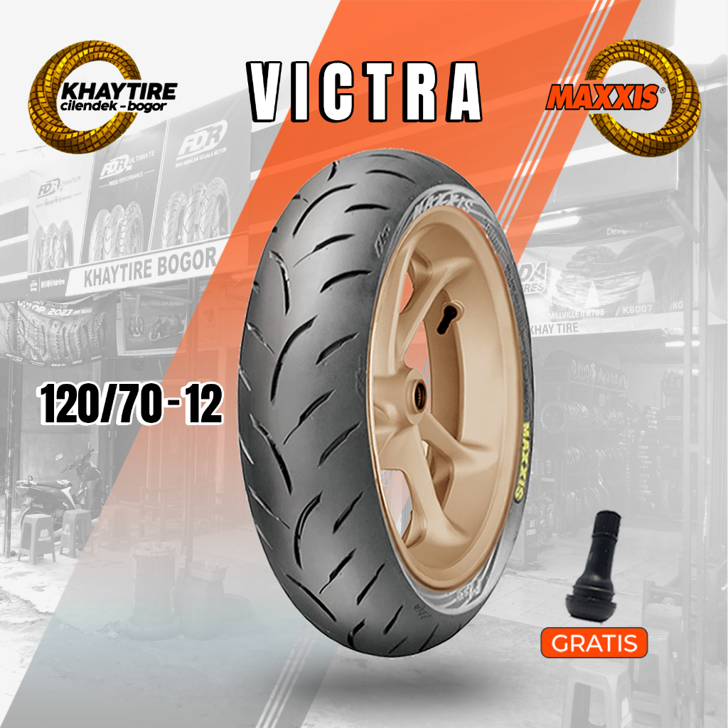 Ban Motor Vespa Matic MAXXIS VICTRA 120/70 Ring 12 Tubeless