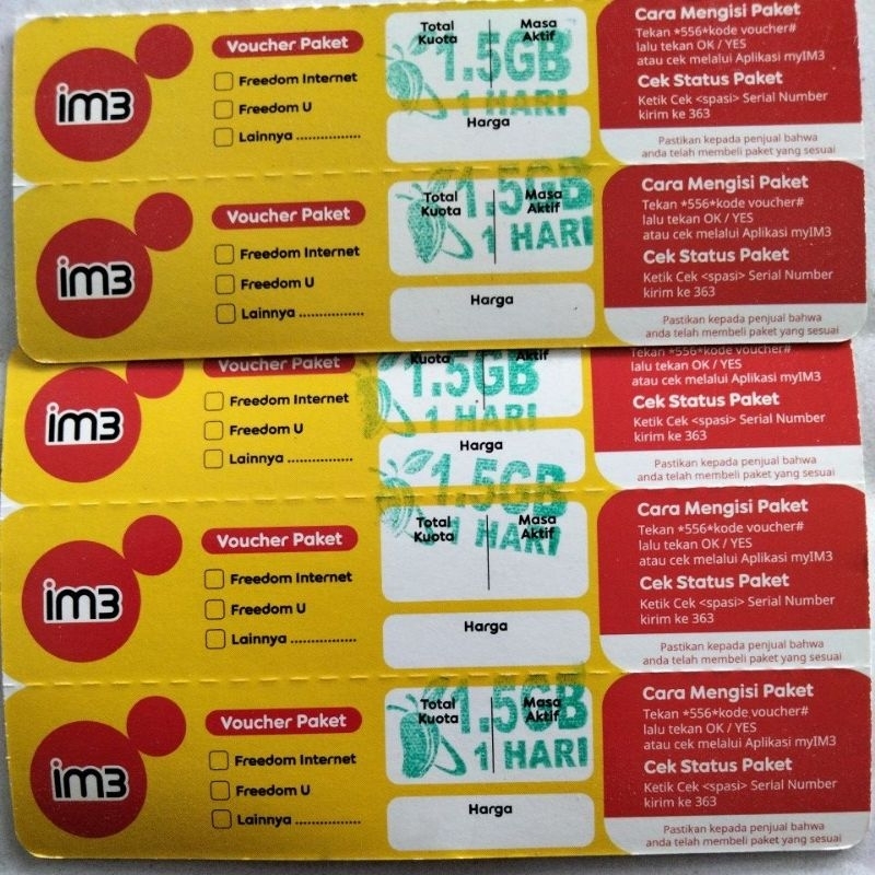 Vcr kuota Indosat 1.5Gb 1h