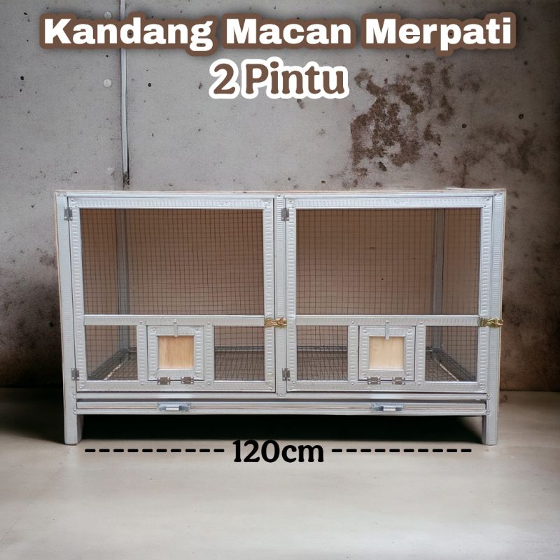 Khusus Jabodetabek - Kandang Macan Merpati Besi 2 pintu kesamping