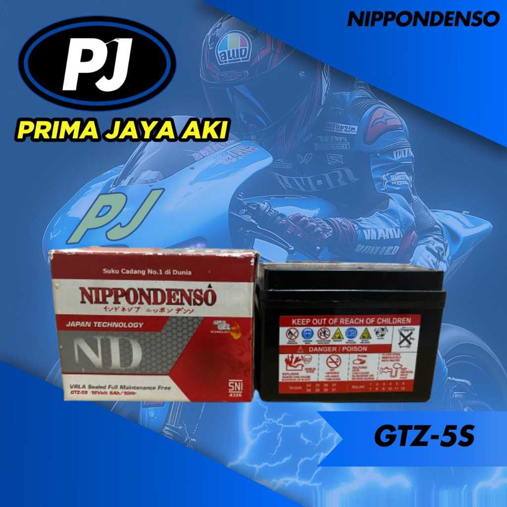 Aki Motor Mio J Beat Fino (Bkn Grande) Aki Kering NipponDenso GTZ-5S MF