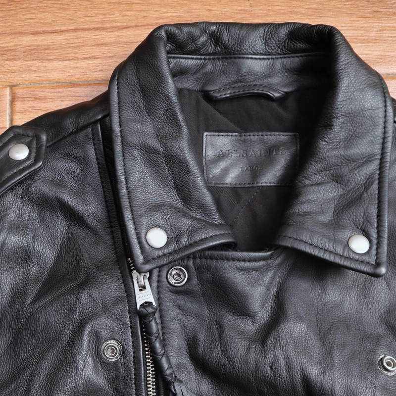 Size L Jaket kulit sapi ramones biker double rider rocker punk racing genuine leather jacket Pl beka