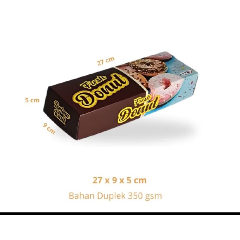 

10 lembar dus donat isi 3 / kotak kue donat