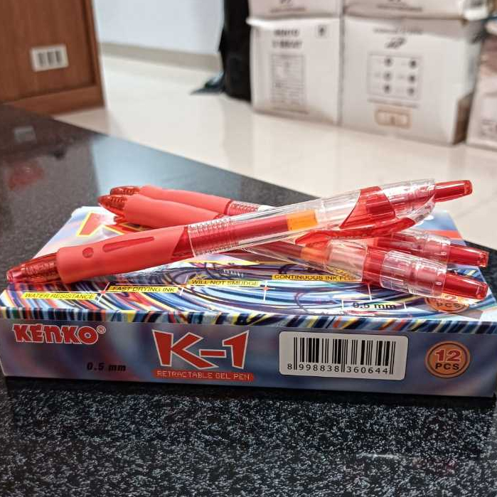 

{satuan} Kenko K-1 Retractable Gel Pen Water Resistensi 0.5 mm - MERAH