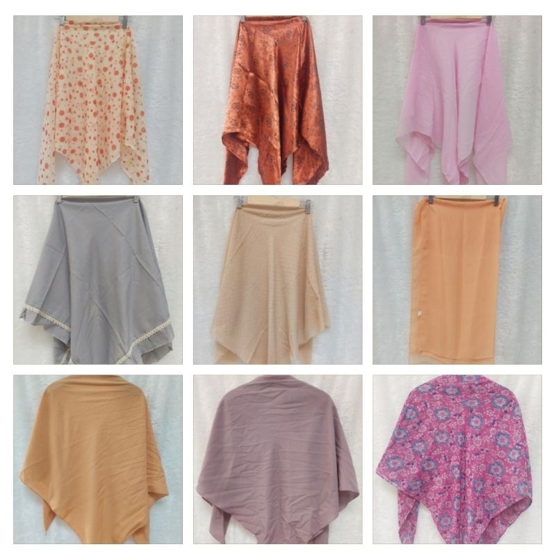 Segiempat Paris Polos / Paris Square / Segi4 Paris / Jilbab Paris / Hijab Segiempat Paris PolosPrelo