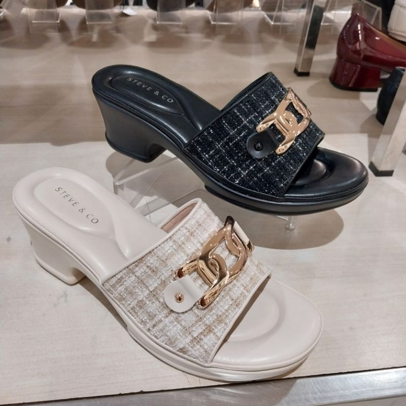sandal wanita wedges ringan Steve&co new arrival