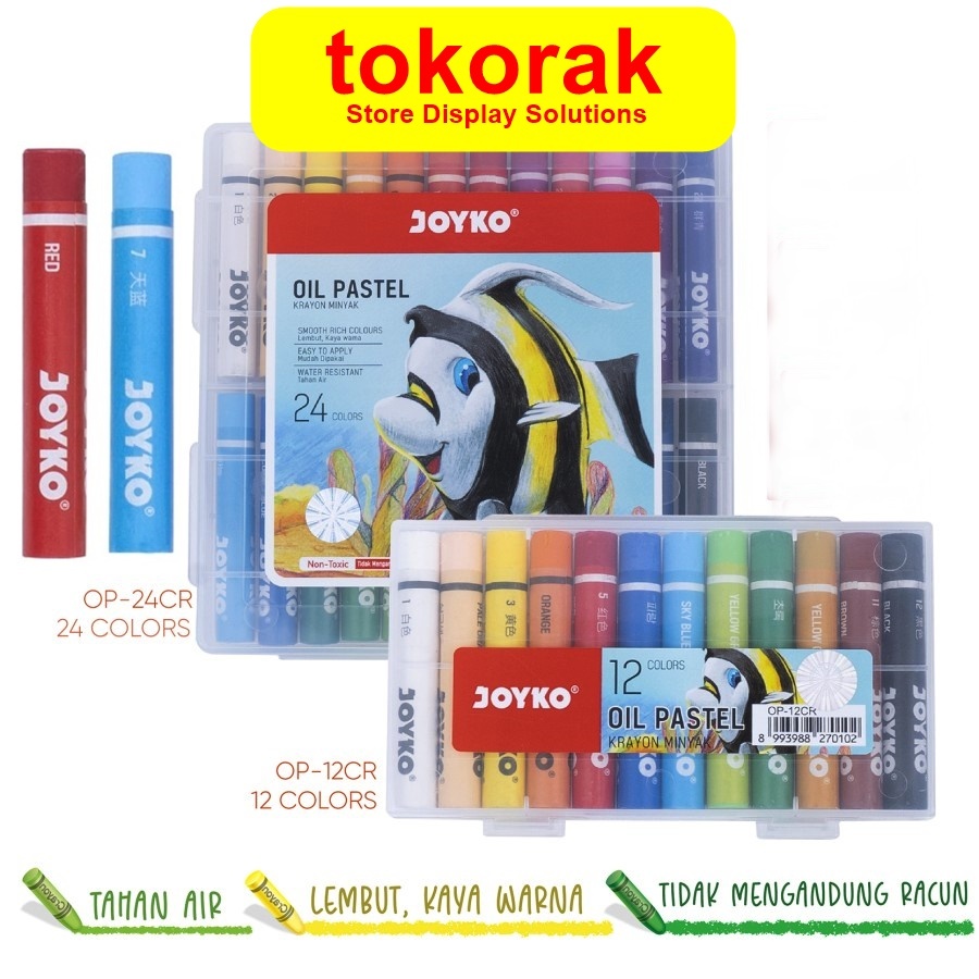 

JOYKO TITI CRAYON OIL PASTEL 12 24 COLOURS JOYKO KRAYON MINYAK 12 COLOR 24 COLORS COLOUR