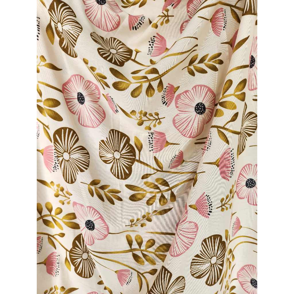 kain katun rayon viscose motif motif bunga terbaru best sellerr cantik bunga kecil bunga besar