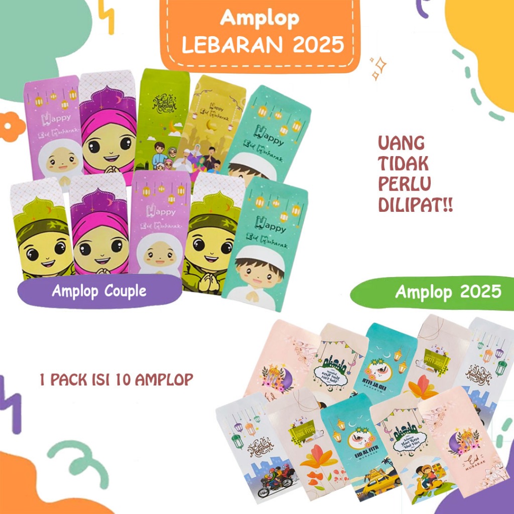 

Amplop Idul Fitri Panjang (1 Set 10 Pcs ) Gambar Kartun Hijab / Couple Amplop Lebaran Haji Lucu Gambar Anak Soleh Angpao Besar Angpau Ampao Ampau