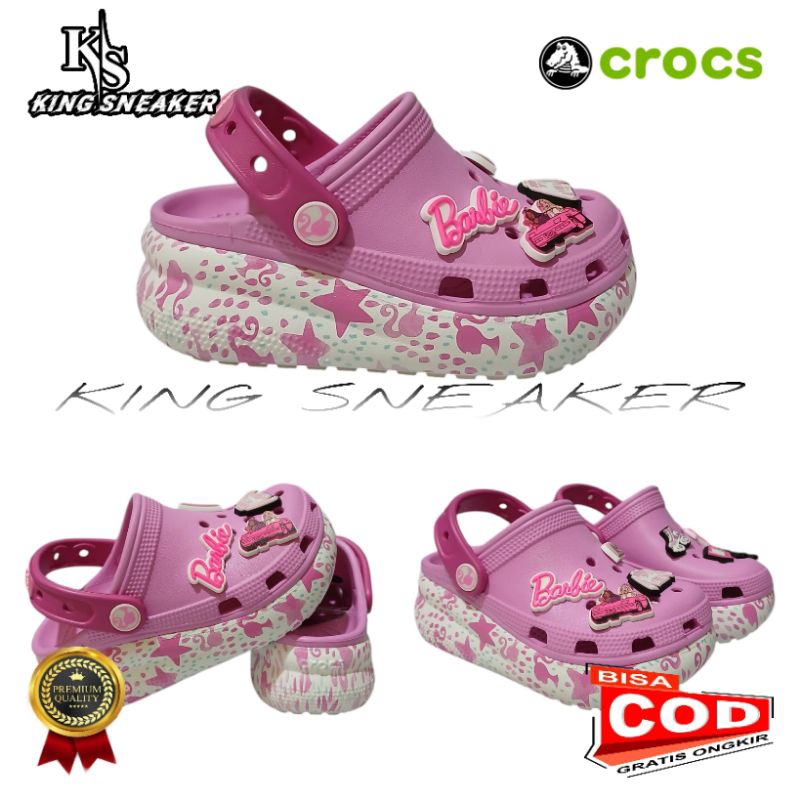 TERMURAH SANDAL CROCS CRUSH BARBIE ANAK / SANDAL CROCS BARBIE / CRUSH BARBIE ANAK / CROCS ANAK-ANAK