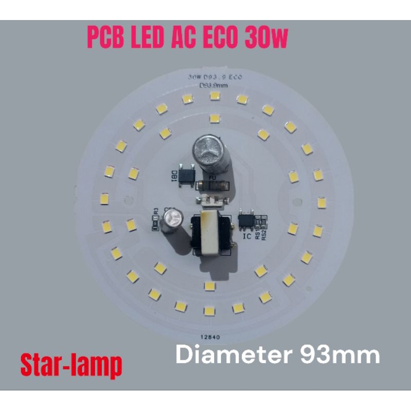 PCB LED AC 30W ECO PUTIH