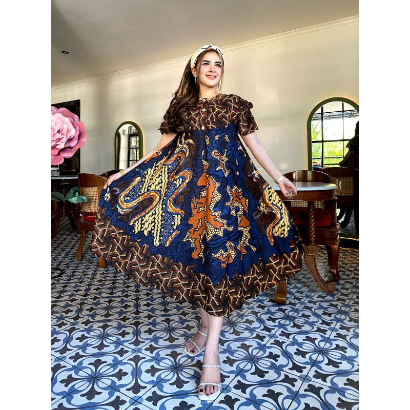 Daster jumbo daster sultan payung batik pekalongan terbaru kencana busui lengan pendek pakaian kekin