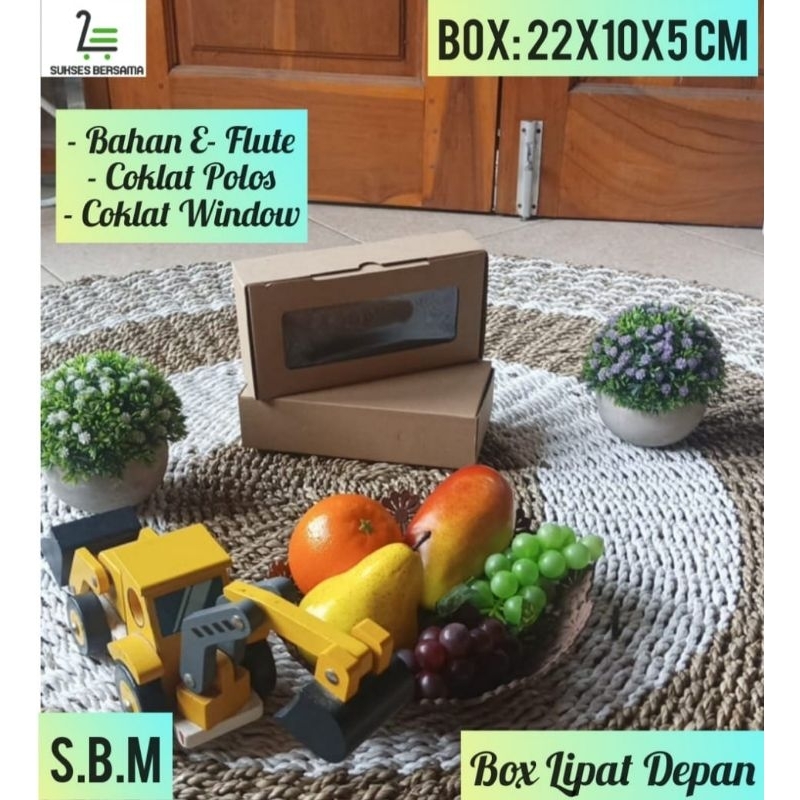 

Dus box 22x10x5 cm E-Flute/Kotak Brownies/Hampers