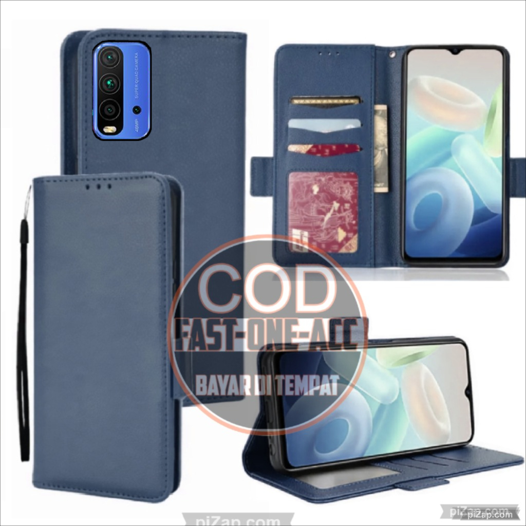 CASE HP XIAOMI POCO M3- CASING DOMPET - FLIP COVER LEATHER- SARUNG HP