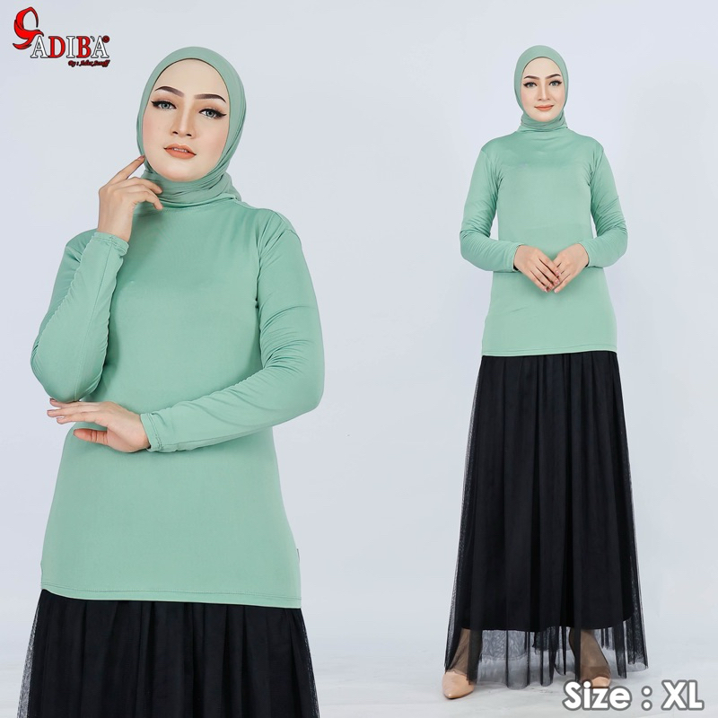 Manset Baju Wanita Lengan Panjang/ Dalaman Baju muslim / inner muslim Adiba, U; M - XL Spandex Balon
