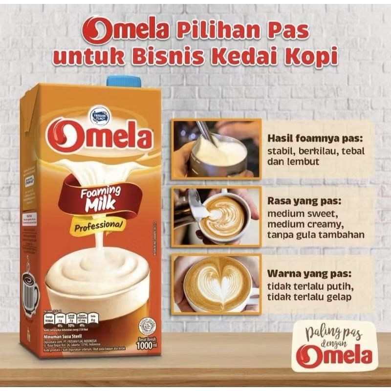 

Susu OMELA Foaming Milk Professional UHT - COFFEE SPECIALIST 1 LITER 1L