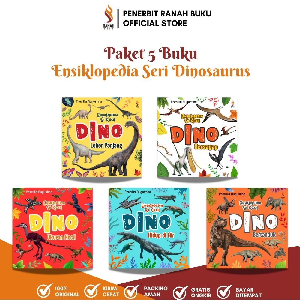 (ISI 5 BUKU) RANAH BUKU LITERASI - ENSIKLOPEDIA SI KECIL SERI DINOSAURUS