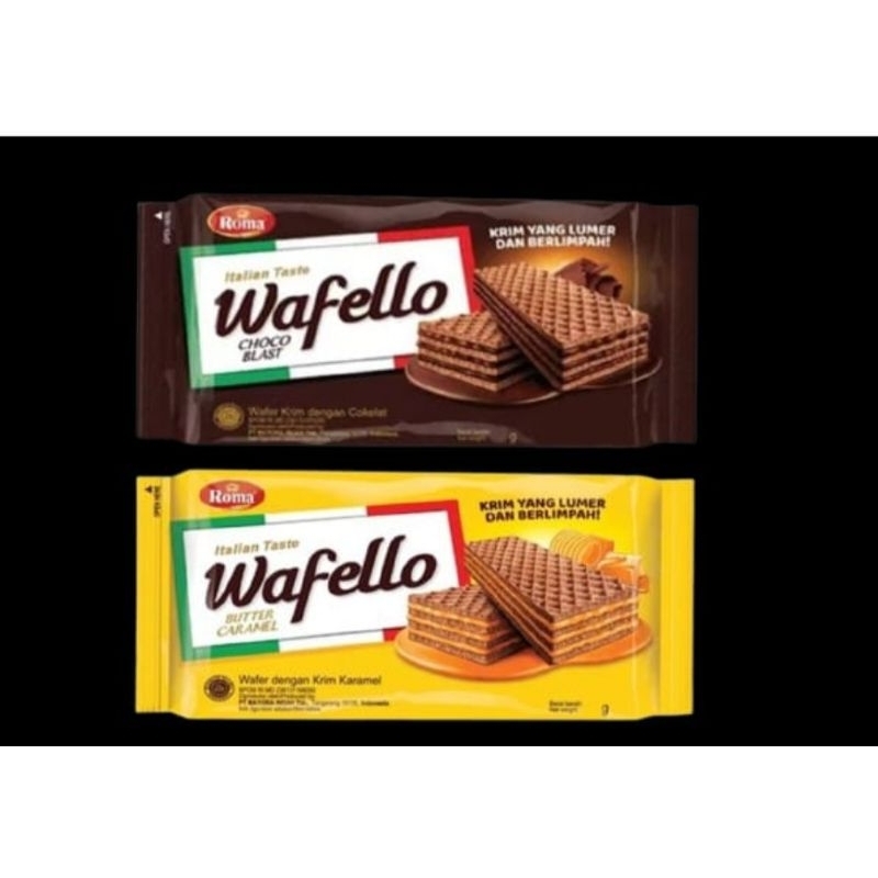 

Wafello cokelat big pack 117 gr / Wafello caramel big pack 114 gr