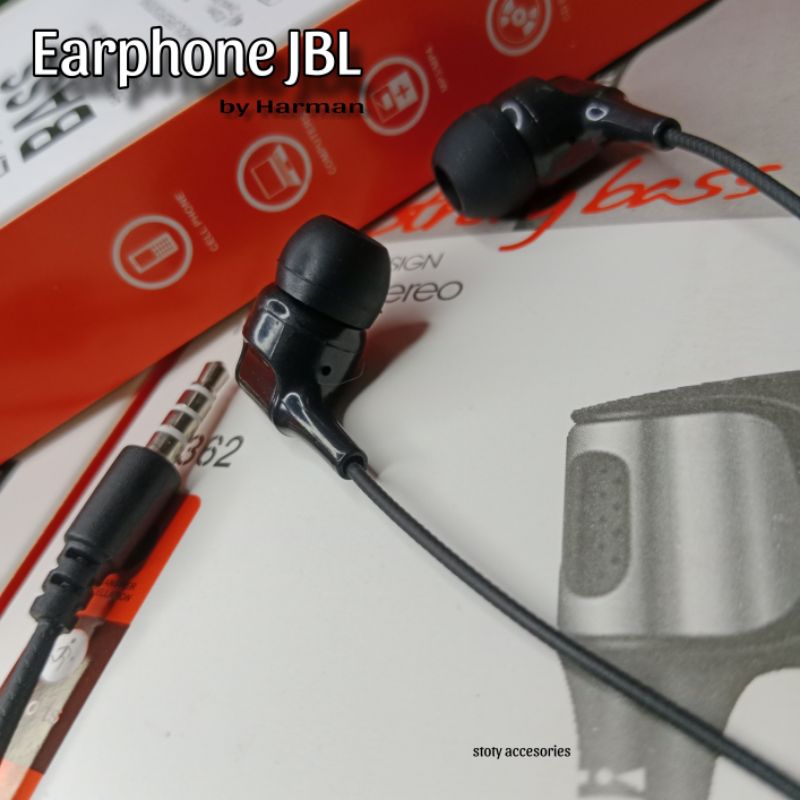 Earphone JBL Extra Bass J-362 Original Headset JBL Extra Bass Earphone Super Bass