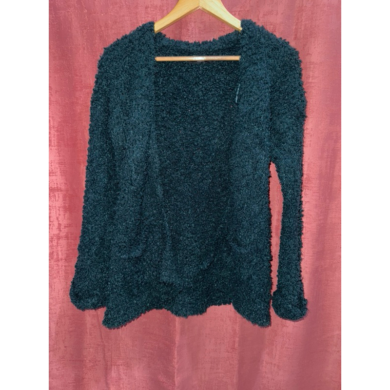 cardigan bulu hijau - outer wanita