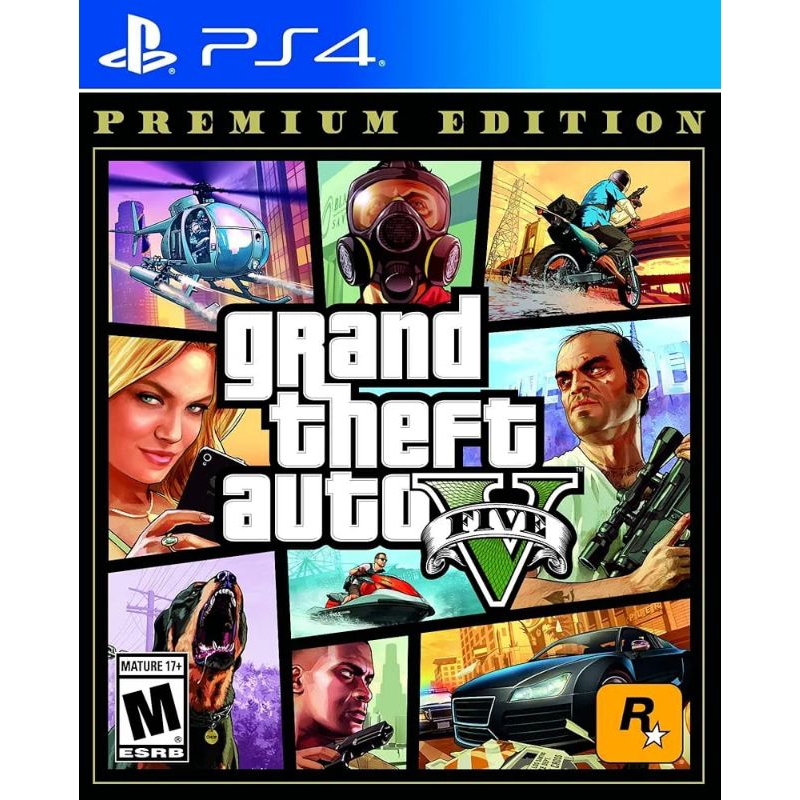 PS4 Grand Theft Auto 5 (GTA 5) Premium Edition Full Game Digital Download