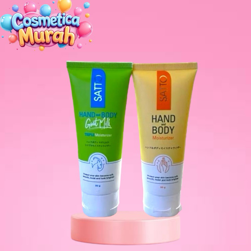cosmeticamurah  - SATTO HANDBODY LOTION 50 ML GOAT MILK MOISTURIZER - PENCERAH KULIT