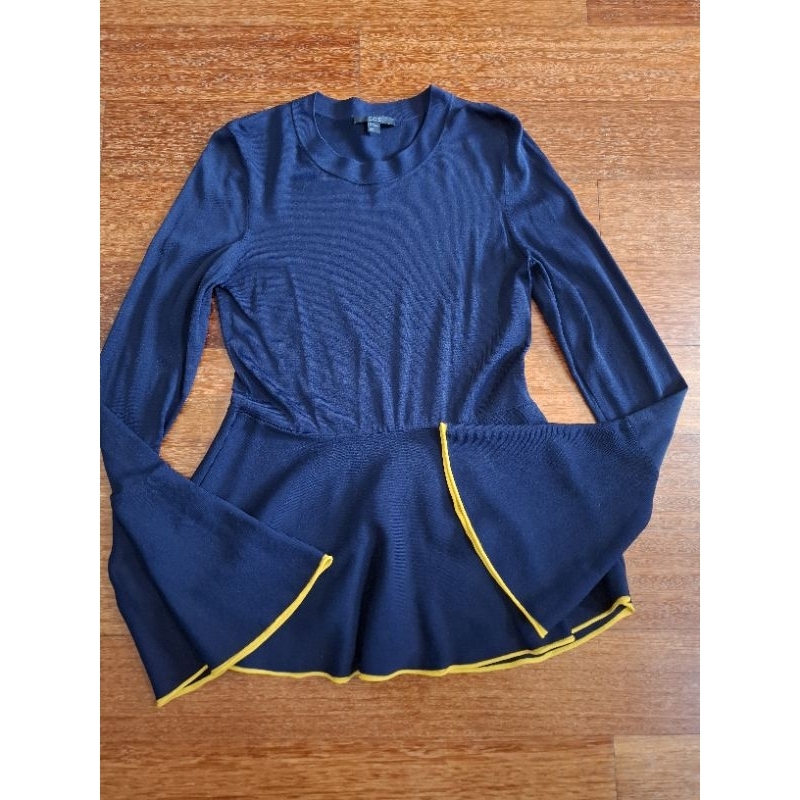 cos blouse dark navy blue preloved