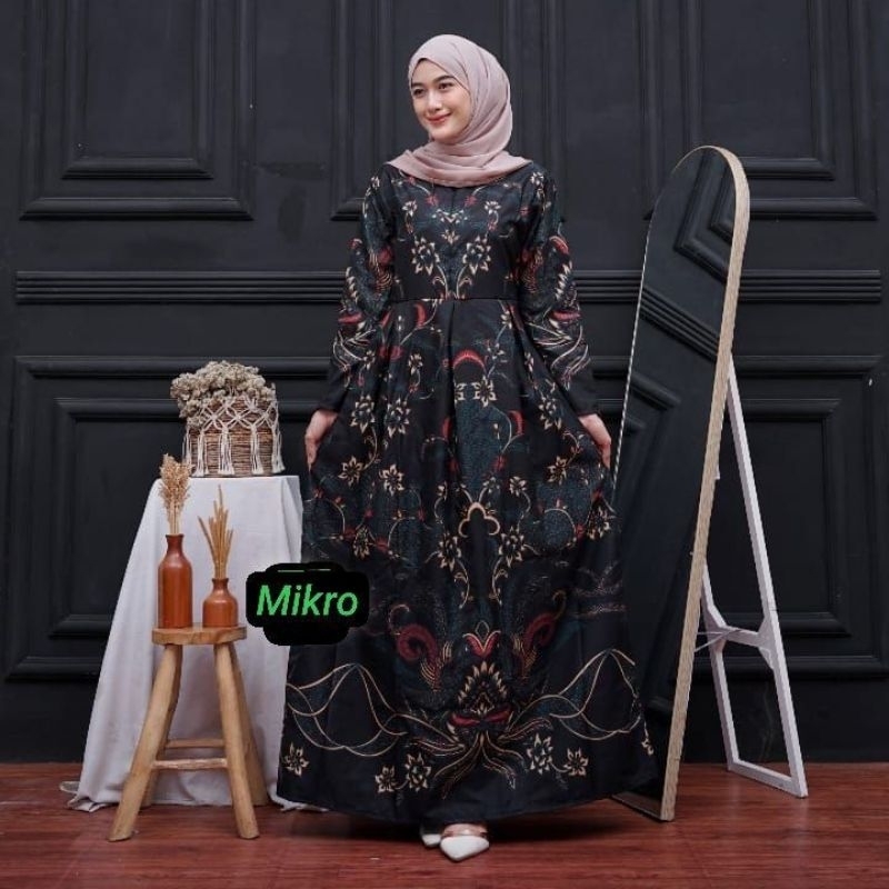 GAMIS BATIK PEKALONGAN BAJU WANITA MUSLIMAH TERBARU BUSUI JUMBO Ada LD 130