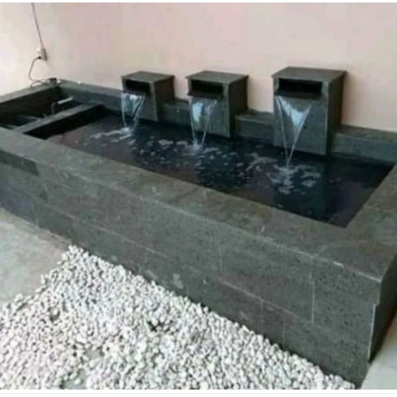 kolam koi minimalis air terjun 3