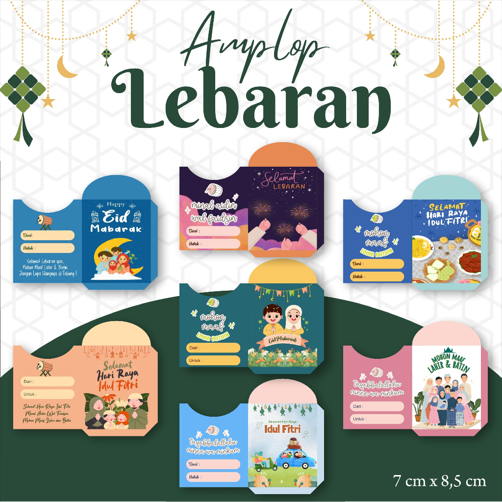

Amplop/Angpao Lebaran PREMIUM Desain Terbaru (Sudah Di Lem Include Plastik)