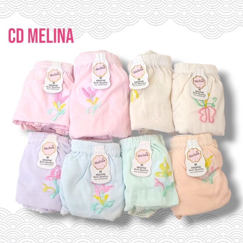 MELINA BORDIR || Celana Dalam Wanita Melina Bordir katun remaja dewasa celana dalam wanita motif mur