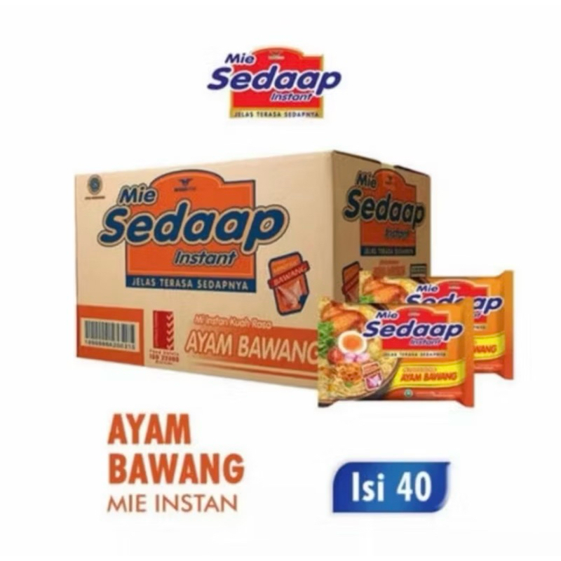 

(Kardus/Karton) Mie Sedap Ayam Bawang isi 40