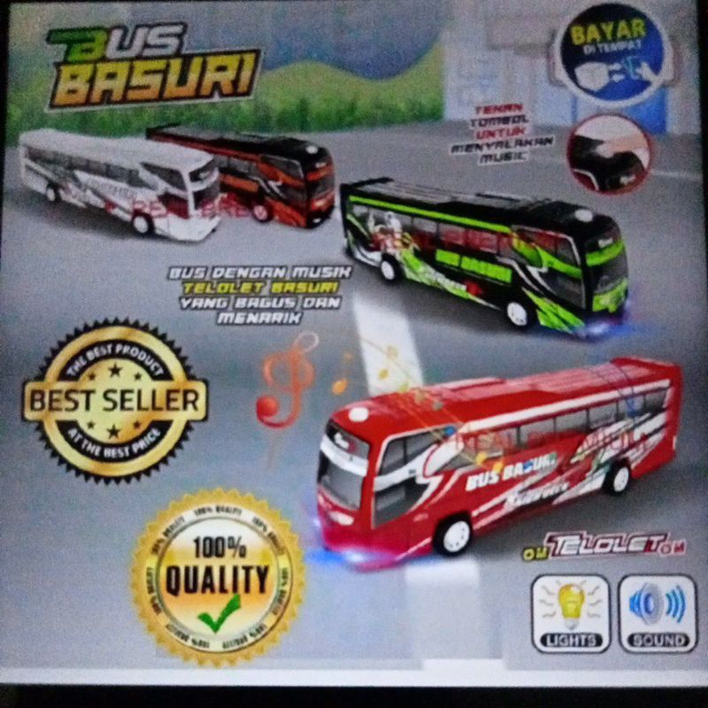 promo mainan bis Basuri bunyi suara