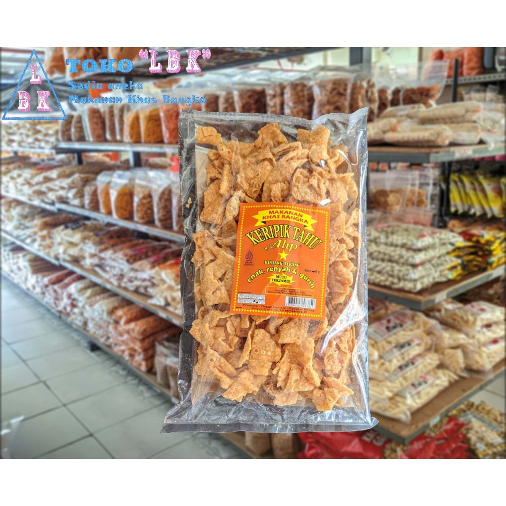 

Keripik Tahu / Kulit pangsit tahu goreng / Mafa Alip Bintang Terang 200 gr, 400 gr