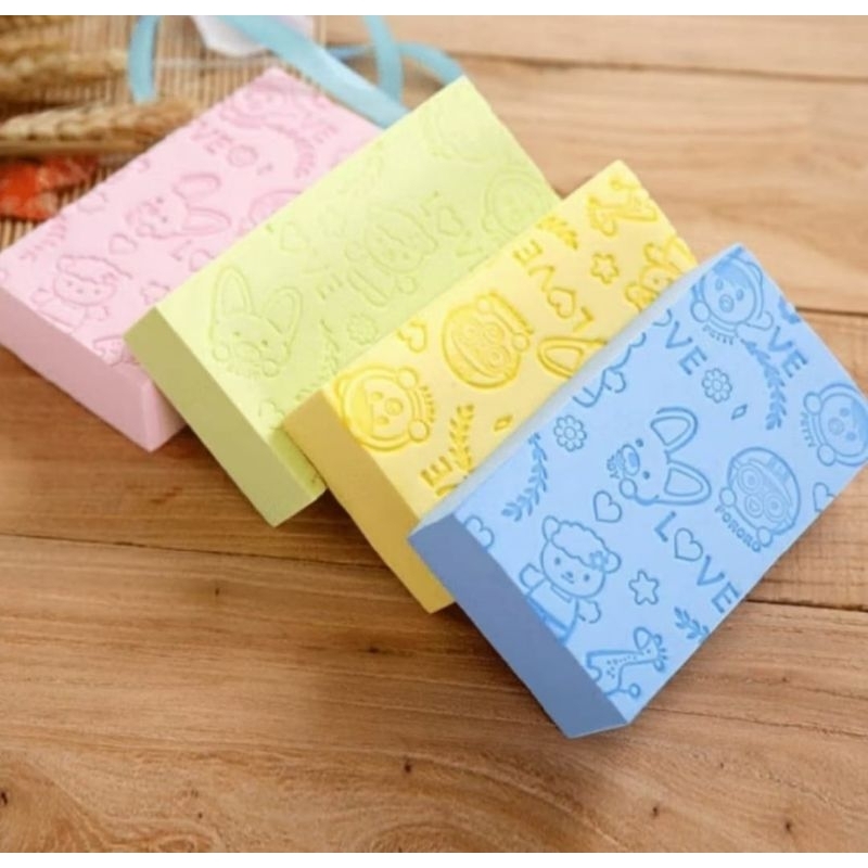 Spons Daki Scrub Spons Mandi Sponge Busa Pengangkat Daki Ori Murah Makassar