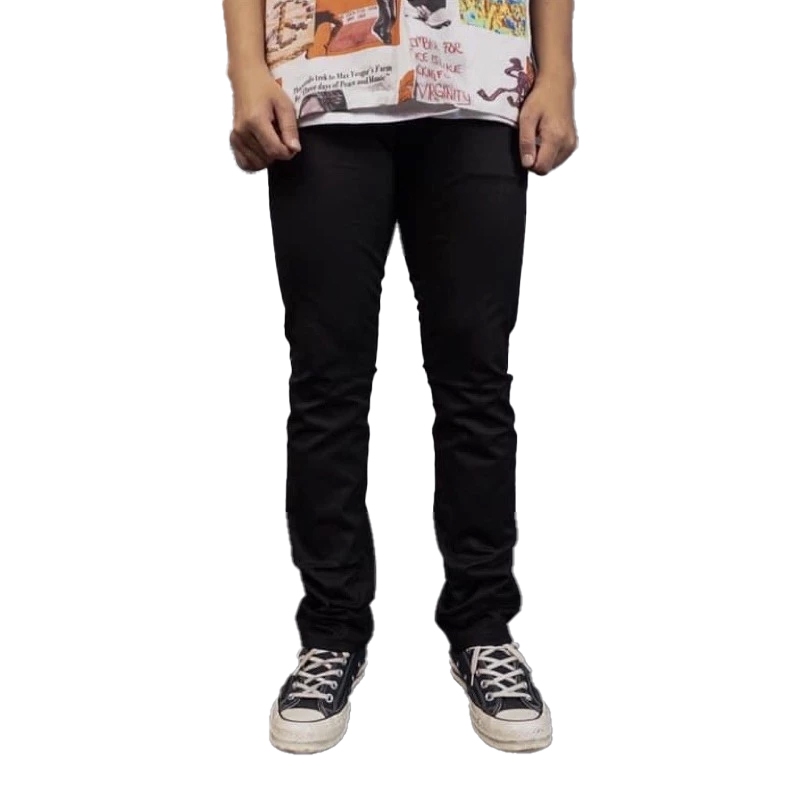 SVGE DENIM - Velles Celana Hitam Chinos Selvedge Slimfit