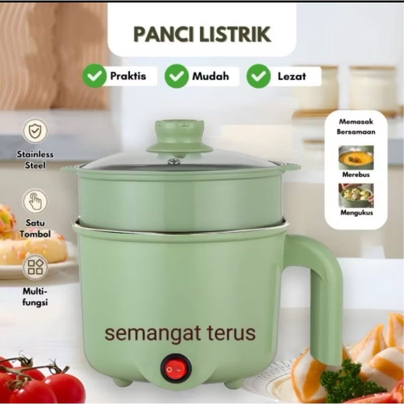 Panci Listrik Serbaguna Hemat Listrik 450watt Elec Cooker multifungsi Travelling Panci Listrik Anti 