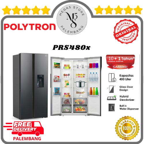 Kulkas Polytron Set By Side 2 Pintu PRS480X Kulkas 2 Pintu Polytron Kulkas Side By Side