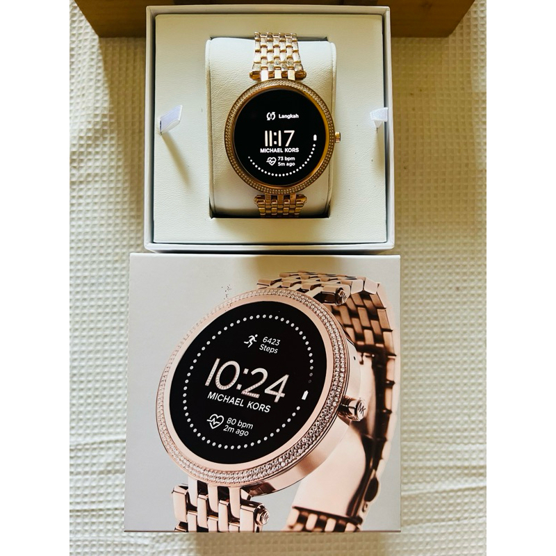 preloved  Michael Kors Gen 5E Darci Smartwatch Rose Gold Tone Stainless Steel-MKT5128