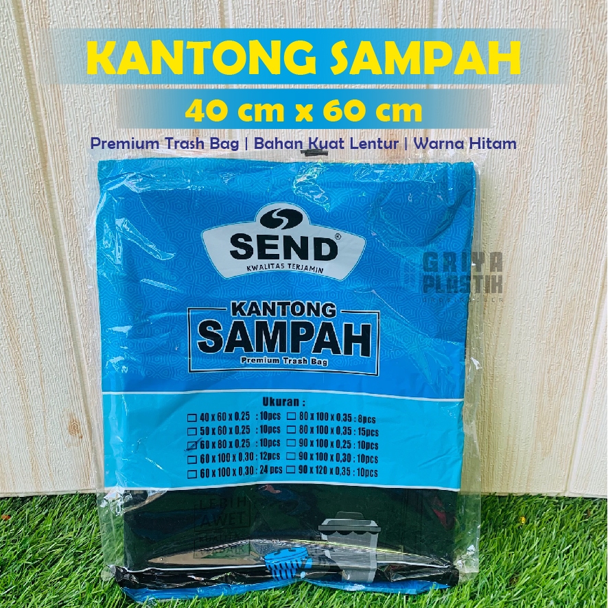 [10 pcs] Kresek Kantong Sampah 40x60 cm TEBAL | Kresek sampah tebal
