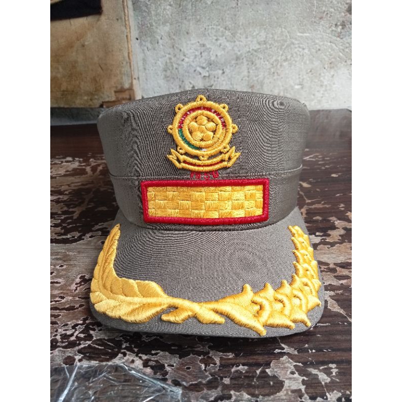 TOPI KOMANDO TOPI LAPANGAN POL PP BAHAN LUSTER UNTUK GOL 3D 4A 4B