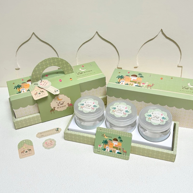 

5 Set Box Tenteng Yura 30.5x10.5x11cm Box Bolu Gulung Kotak Kue Ke ring Toples 400/500/600ml Box Idul Fitri Lebaran Bs