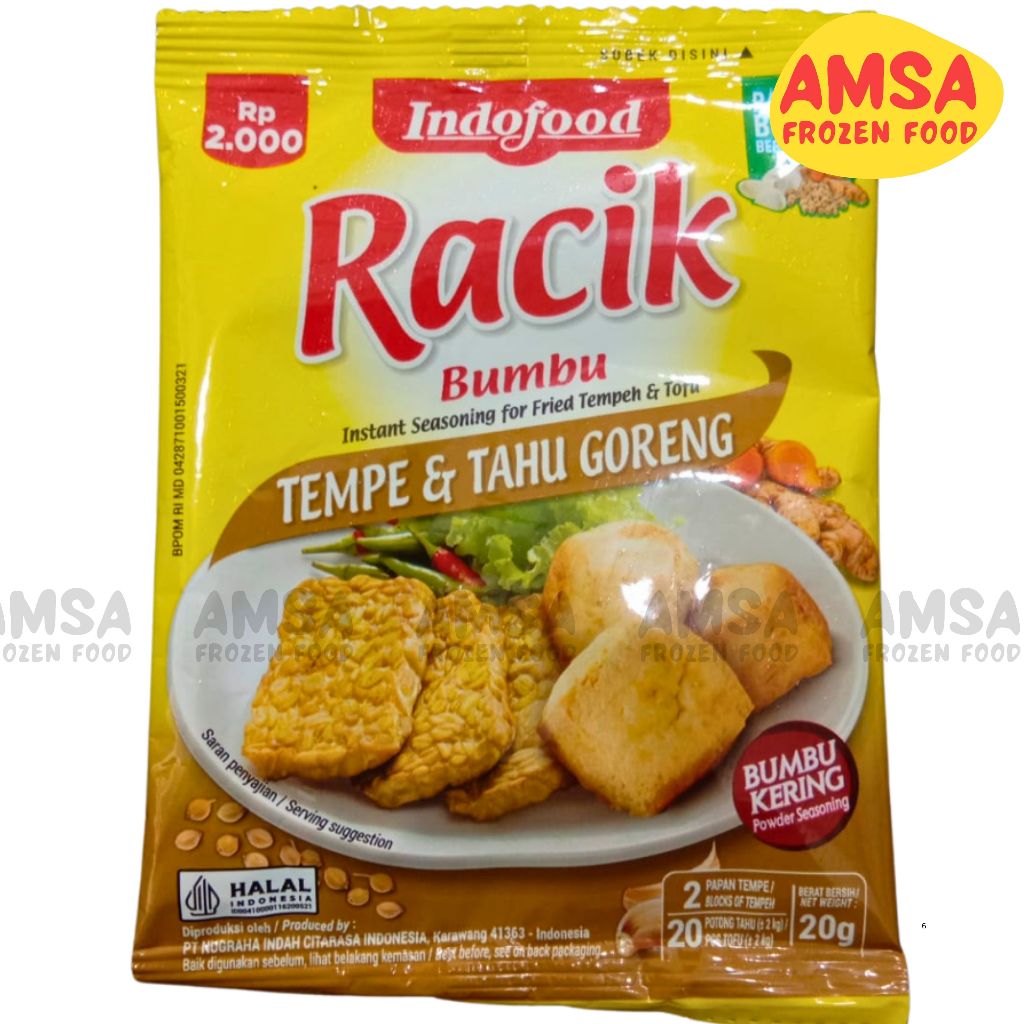 

Indofood bumbu Racik Tempe Dan Tahu Goreng 20 gr