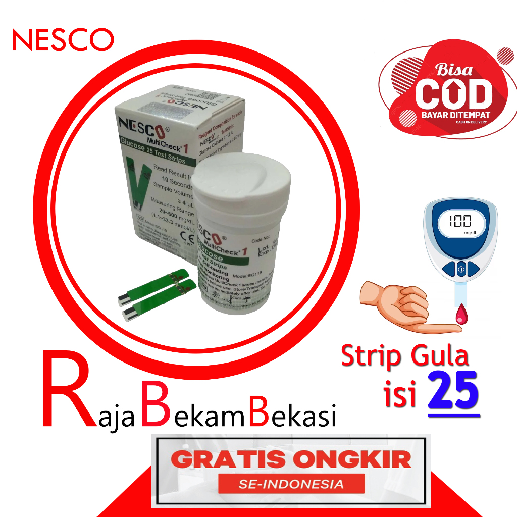 Strip Gula / Strip Glucose / Gula Darah Nesco / Strip Nesco Gula