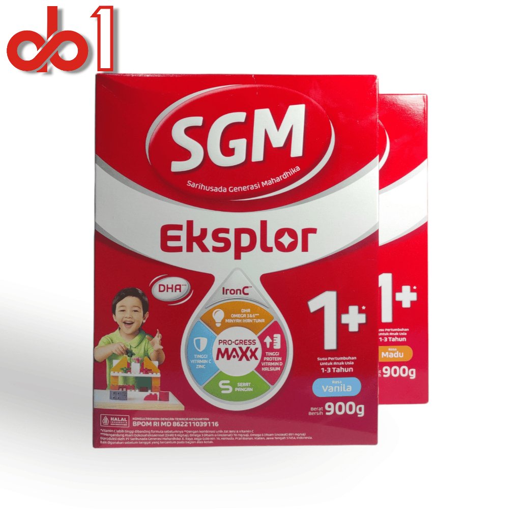 

SGM EKSPLOR 1+ SUSU FORMULA BUBUK KEMASAN 900GR MADU/VANILLA