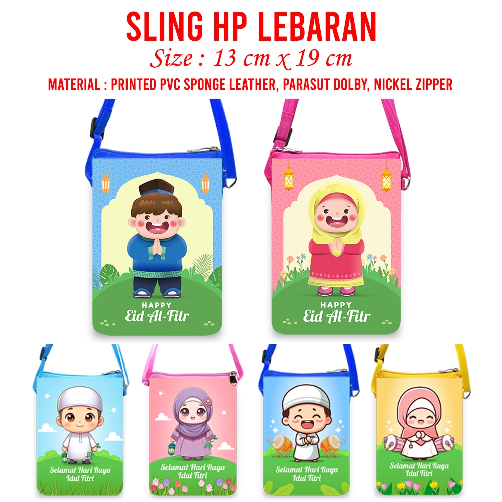 

Sling HP Tinggi Lebaran Tas Selempang Anak Dompet Lebaran Angpao Idul Fitri Eid Al Fitri