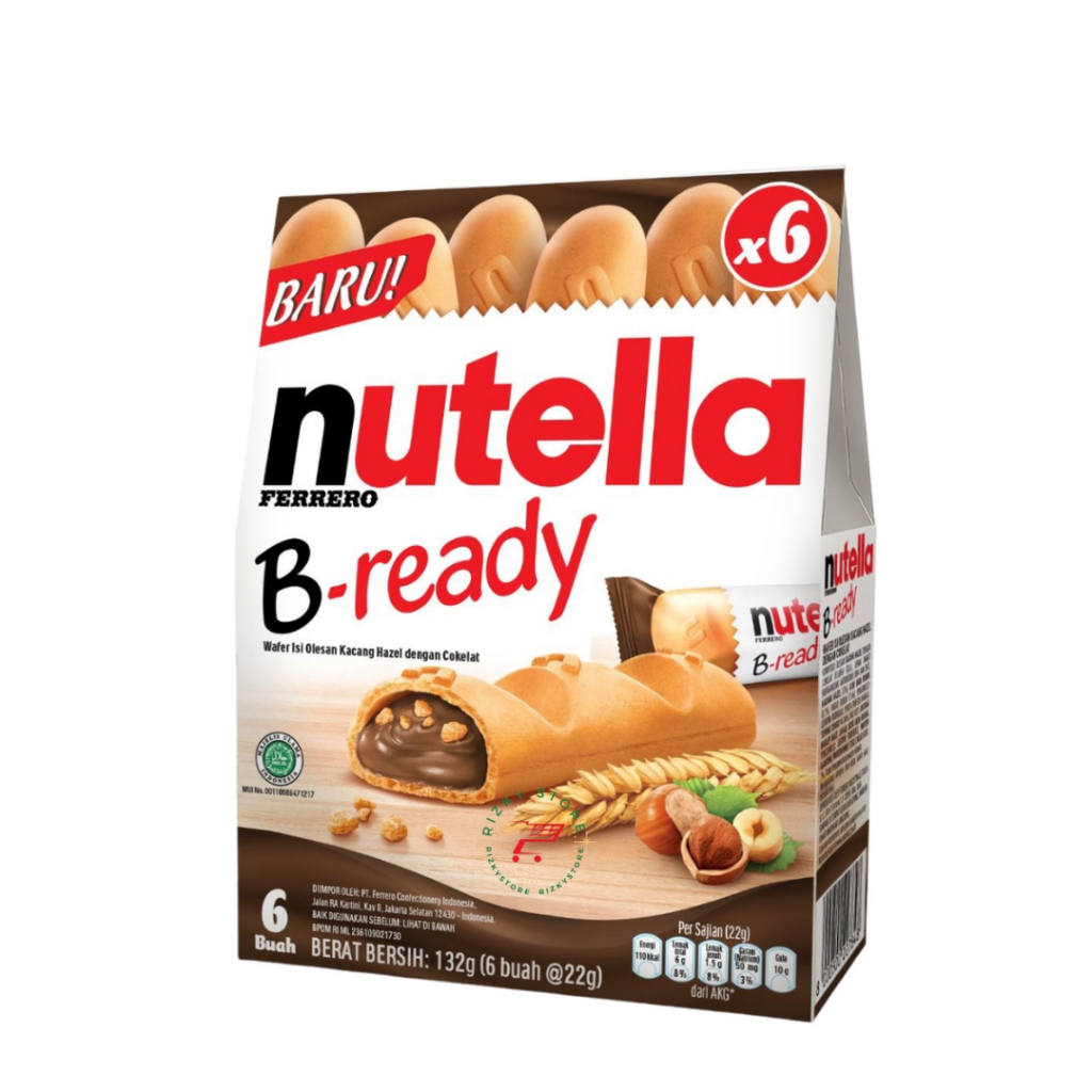 

Biskuit Nutella B-Ready Bready Pack 132Gr 132 Gr isi 6