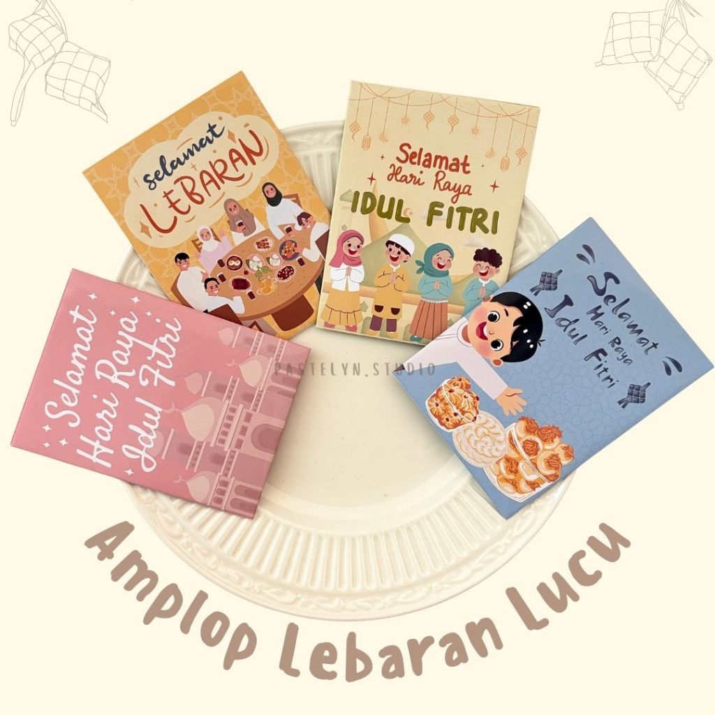 

10PCS AMPLOP LEBARAN - Amplop Tema Idul FItri Bahan Glossy Paper Panjang 10cm